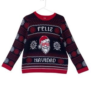 Festive Feliz Navidad Sweater Womens Size S